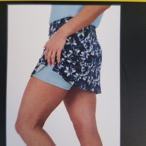 Tranquility Navy Daffodil yoga running walk  outdoors woman skort